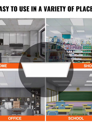 2 Pack 2x4FT LED Flat Panel Light 50W 6000LM – Adjustable 3 Color Ceiling Light Fixture