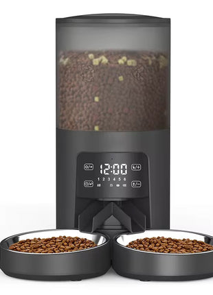 Smart WiFi Pet Feeder 6L – Automatic Cat & Dog Food Dispenser with Stainless Steel Bowl