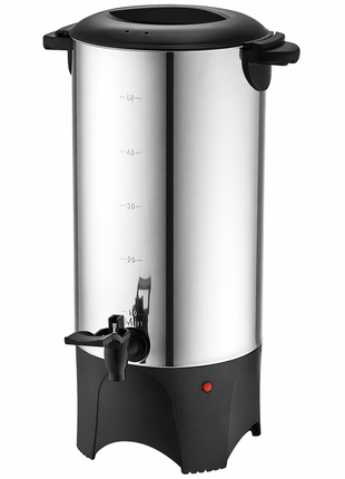 50 Cup Commercial Coffee Urn – Stainless Steel Coffee Dispenser Fast Brew