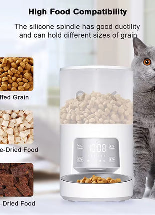 Smart WiFi Pet Feeder 6L – Automatic Cat & Dog Food Dispenser with Stainless Steel Bowl