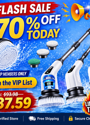 Electric Cleaning Brush Cordless Spin Scrubber with Extendable Handle for Bathroom Kitchen & Tile Cleaning