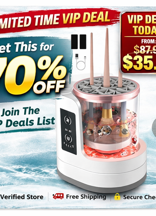 4-In-1 Electric Makeup Brush Cleaner with UV Disinfection & Automatic Drying Machine