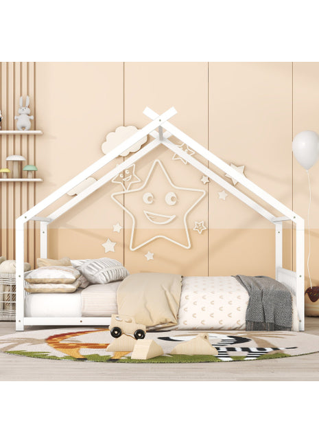 Likeshoppe Kids Full Size Metal Household Bed