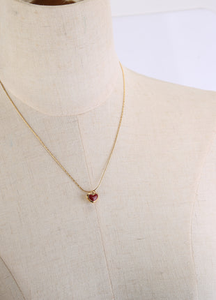 Preserved Red Rose with Heart Necklace – Eternal Real Rose Gift Box for Women