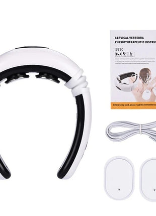 Electric Cervical Pulse Neck Massager – Magnetic Therapy Muscle Relaxation Device with Body Pads