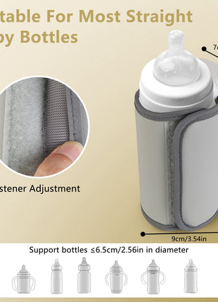 Portable Baby Bottle Warmer USB Rechargeable | Travel Milk & Formula Warmer with Temperature Control | Likeshoppe