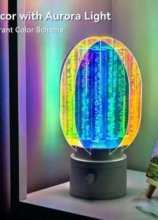 Aurora LED Atmosphere Lamp – Color Changing Portable Night Light for Bedroom Decor