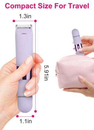 2-in-1 Bikini Trimmer for Women – Waterproof Cordless Body Shaver