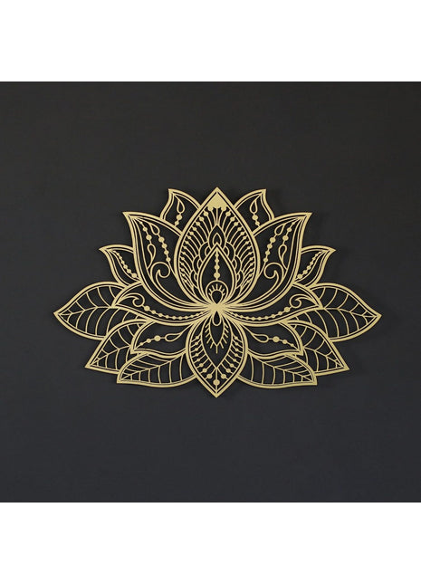 Radiant Lotus Mandala Metal Wall Art | Bohemian Zen Decor for Living Room | Likeshoppe