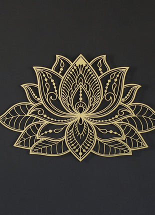 Radiant Lotus Mandala Metal Wall Art | Bohemian Zen Decor for Living Room | Likeshoppe