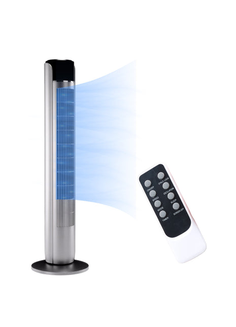 35" Oscillating Tower Fan with Remote – Quiet Cooling Fan