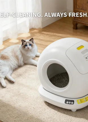 78L Automatic Cat Litter Box Self Cleaning – Smart Tuya APP Fully Enclosed Multi Cat Litter System