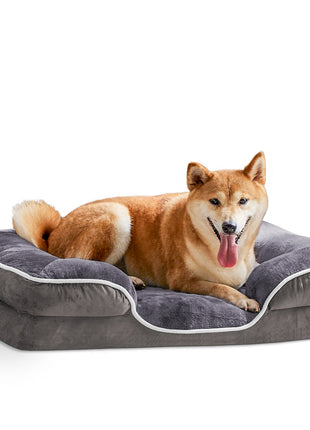 Memory Foam Orthopedic Pet Bed for Dogs & Cats – Washable Cover with Waterproof Liner