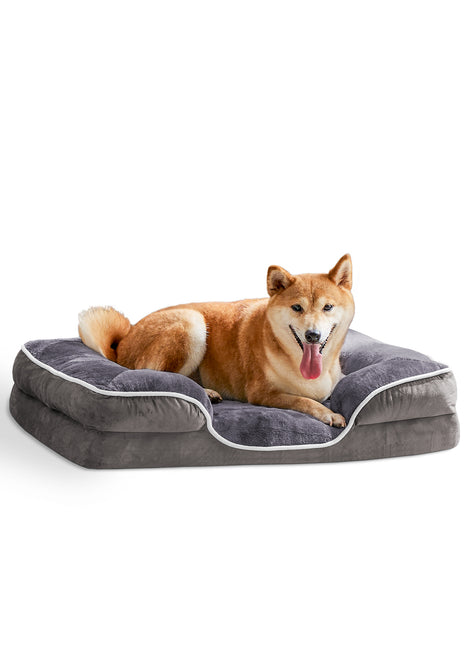 Memory Foam Orthopedic Pet Bed for Dogs & Cats – Washable Cover with Waterproof Liner