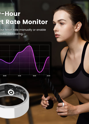 Smart Ring Health Tracker – Sleep, HRV, Stress & Fitness Tracking Ring for iOS & Android