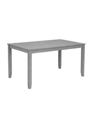 Likeshoppe 6 Piece Kitchen Dining Set, Rectangular Wooden Dining Table With 4 Upholstered Chairs And A Bench, Dining Table Set For 6 People, Living Room, Home Bar And Kitchen, Gray