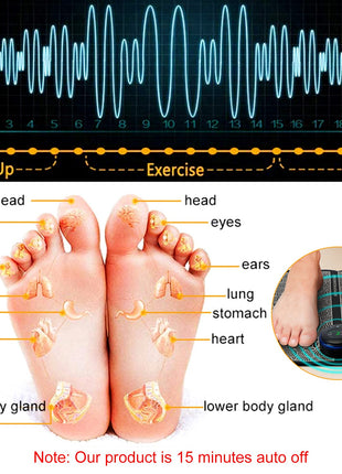 EMS Foot Massage Pad – Electric Foot Stimulator with 6 Modes & Adjustable Intensity Rechargeable