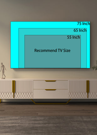 70.8 Inch Carved TV Stand with Storage Cabinets – Modern Entertainment Center for TVs Up to 75"