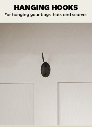 3-in-1 Hall Tree Entryway Bench with Shoe Storage & Coat Hooks