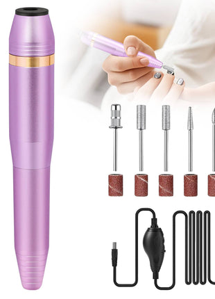 Professional Electric Nail Drill Kit – Portable Manicure Nail File Machine