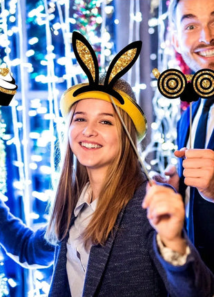24PCS Party Photo Booth Props Set – Fun Birthday Wedding Graduation Party Supplies