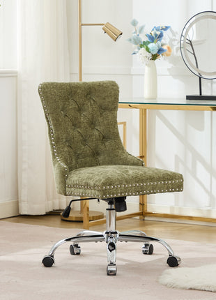 Likeshoppe Furniture Office Chair,Modern Chenille Upholstered Tufted Button