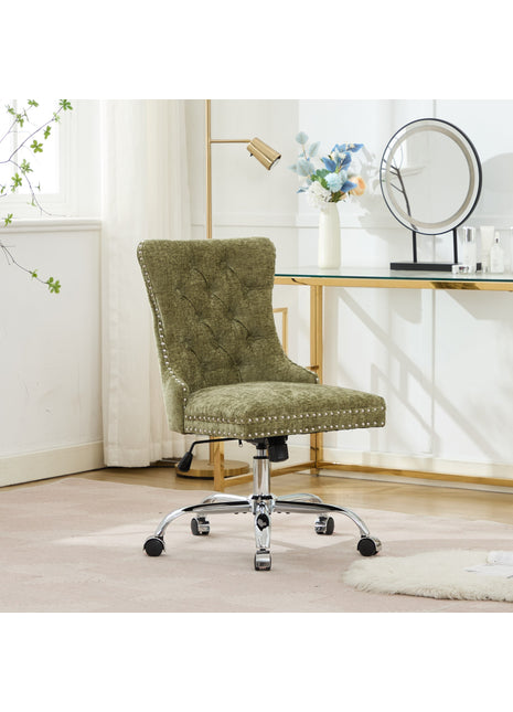 Likeshoppe Furniture Office Chair,Modern Chenille Upholstered Tufted Button