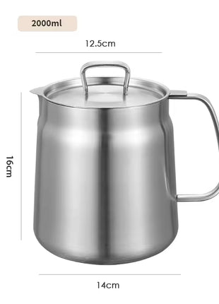 2L Stainless Steel Oil Filter Pot with Mesh