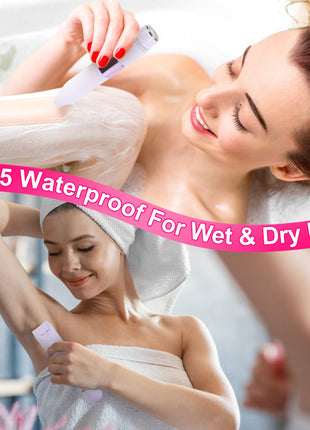 2-in-1 Bikini Trimmer for Women – Waterproof Cordless Body Shaver