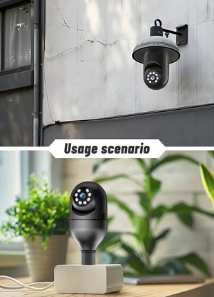 1080P Light Bulb Security Camera – Dual-Band WiFi 360° E27 Smart Home Surveillance Camera
