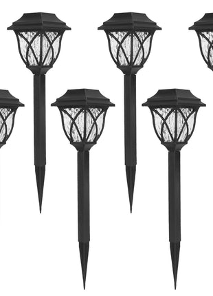 Solar Garden Stake Lights Water Ripple LED – Outdoor Pathway Lights for Yard Lawn Patio (6 Pack)