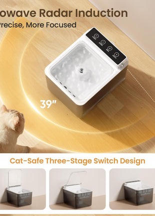 Wireless Pet Water Fountain 3L – Battery Powered Stainless Steel Cat & Dog Dispenser