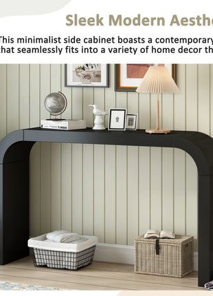 Likeshoppe Modern Minimalist Black Console Table – 52" Entryway Sofa Table for Hallway &amp; Living Room
