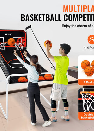 Likeshoppe Basketball Arcade Game – 7FT Double Shot Indoor Basketball Hoop with Electronic Scoreboard