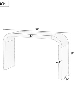 Likeshoppe Modern Minimalist White Console Table – 52" Entryway Sofa Table for Hallway &amp; Living Room