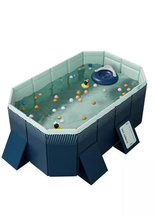 1.8M PVC Folding Pool Non-Inflatable – Outdoor Backyard Swimming Pool for Kids & Family