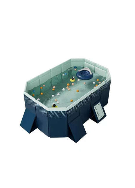 1.8M PVC Folding Pool Non-Inflatable – Outdoor Backyard Swimming Pool for Kids & Family