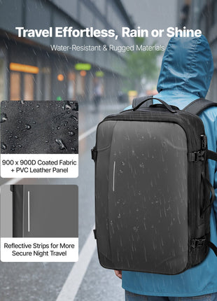 65L Vacuum Compression Travel Backpack with Pump & TSA Lock