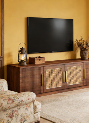 70.9" Entertainment Center TV Stand with Storage Shelves – Modern Media Console