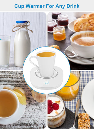 Electric Coffee Mug Warmer with Auto Shut Off – Desk Beverage Heater