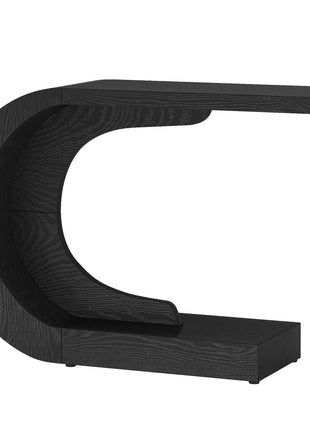 Modern Wave Console Table – C-Shape Entryway Sofa Table with Decorative Curved Design