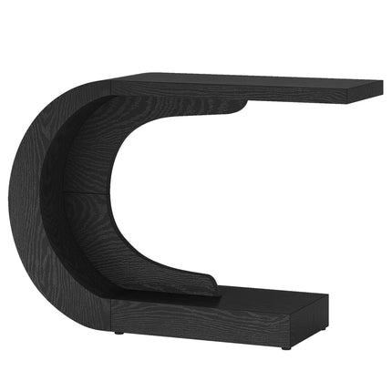 Modern Wave Console Table – C-Shape Entryway Sofa Table with Decorative Curved Design