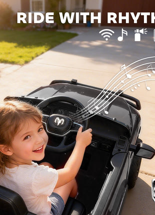 12V Kids Ride on Car, Licensed Dodge RAM 3500 Ride on Toys with Dual Motors, Remote Control for Toddlers, Black