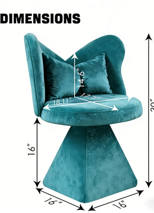 Modern Vanity Stool Chair with Triangular Base – Upholstered Dressing Chair for Bedroom & Makeup Table
