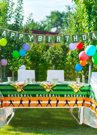 171PCS Baseball Party Supplies Set for 24 Guests – Disposable Dinnerware with Plates, Cups & Decorations