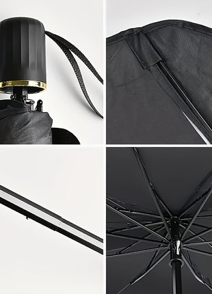 UPF50+ Car Windshield Sunshade Umbrella – Foldable Heat Blocking UV Protection Sun Shade for Front Window (Universal Fit)