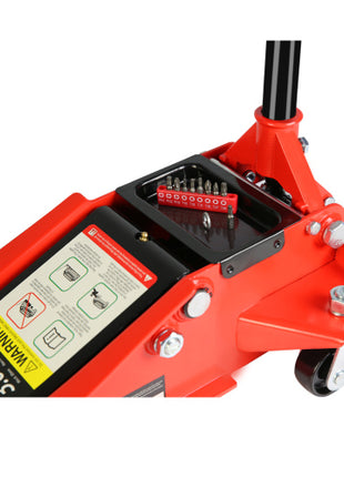 3 Ton Hydraulic Floor Jack Low Profile – Dual Piston Quick Lift Racing Jack (3.3”–18.5”) for Cars, Trucks & SUVs