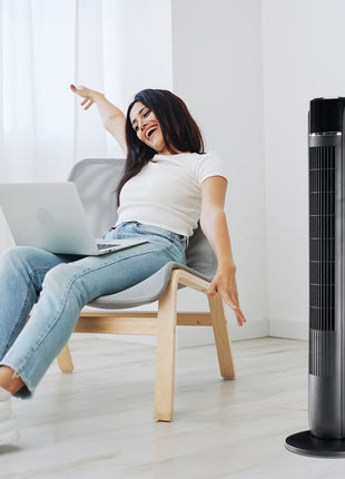 35" Oscillating Tower Fan with Remote – Quiet Cooling Fan