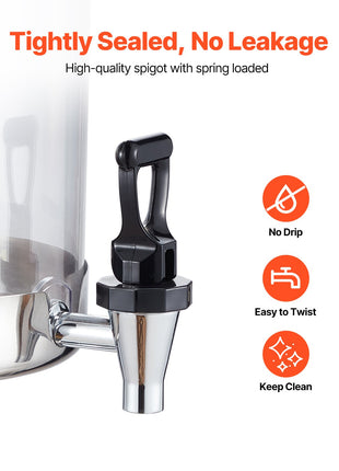 Dual Beverage Drink Dispenser 4.2 Gallon – Party Juice Dispenser with Spigot & Ice Chamber
