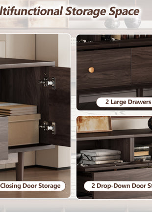 76 Inch TV Stand with Storage – Modern Entertainment Center for TVs Up to 85"
